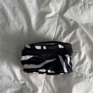 Zebra Print Makeup Bag | Travel Cosmetic Organizer | 8” x 4”